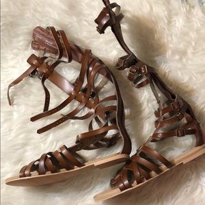 Brown gladiator sandals